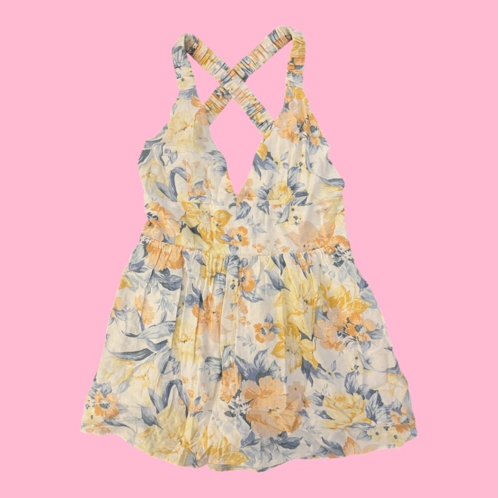 Abercrombie and Fitch White Floral Skort Dress